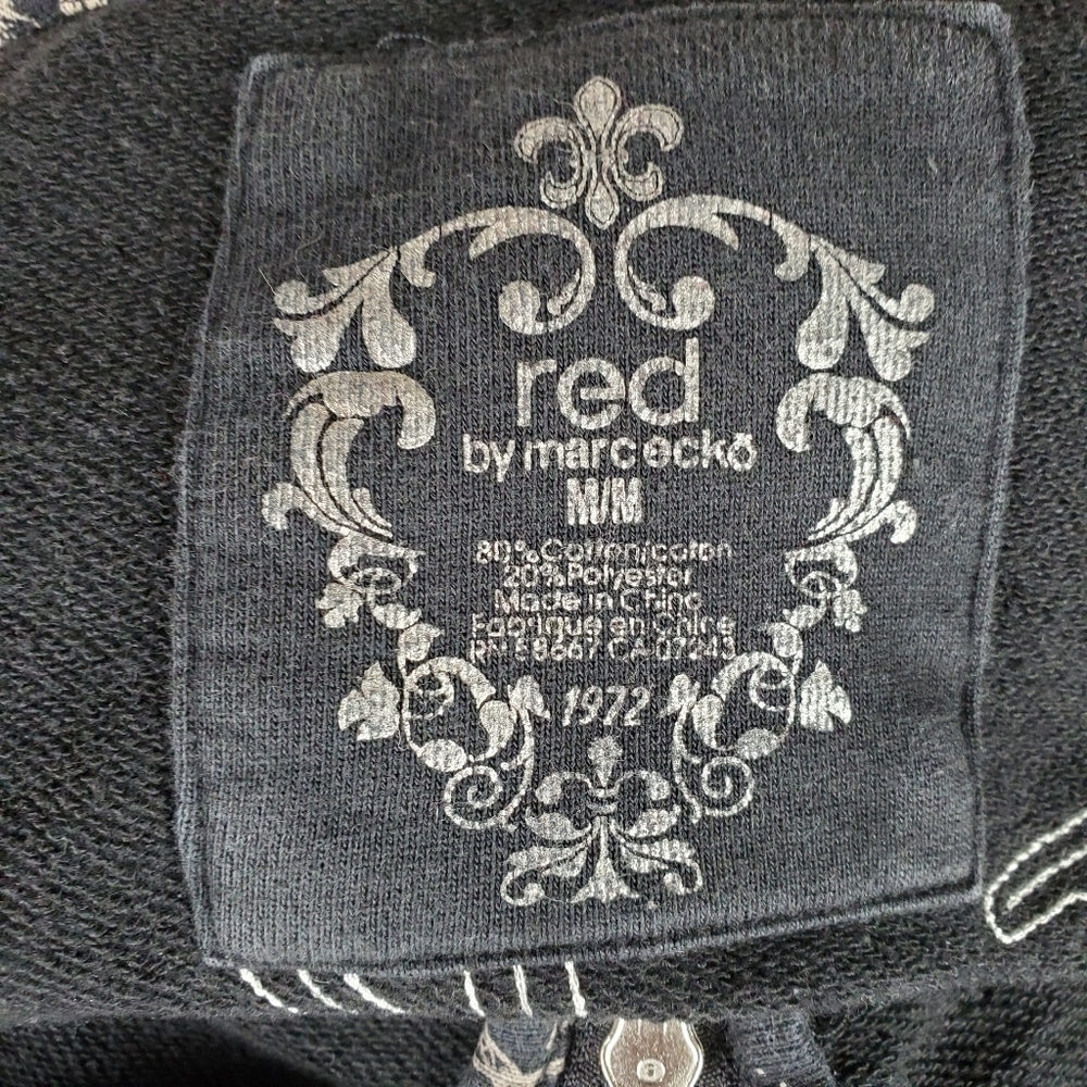 Red by Marc Ecko Hoodie Black Beige Size Medium - Picture 2 of 13